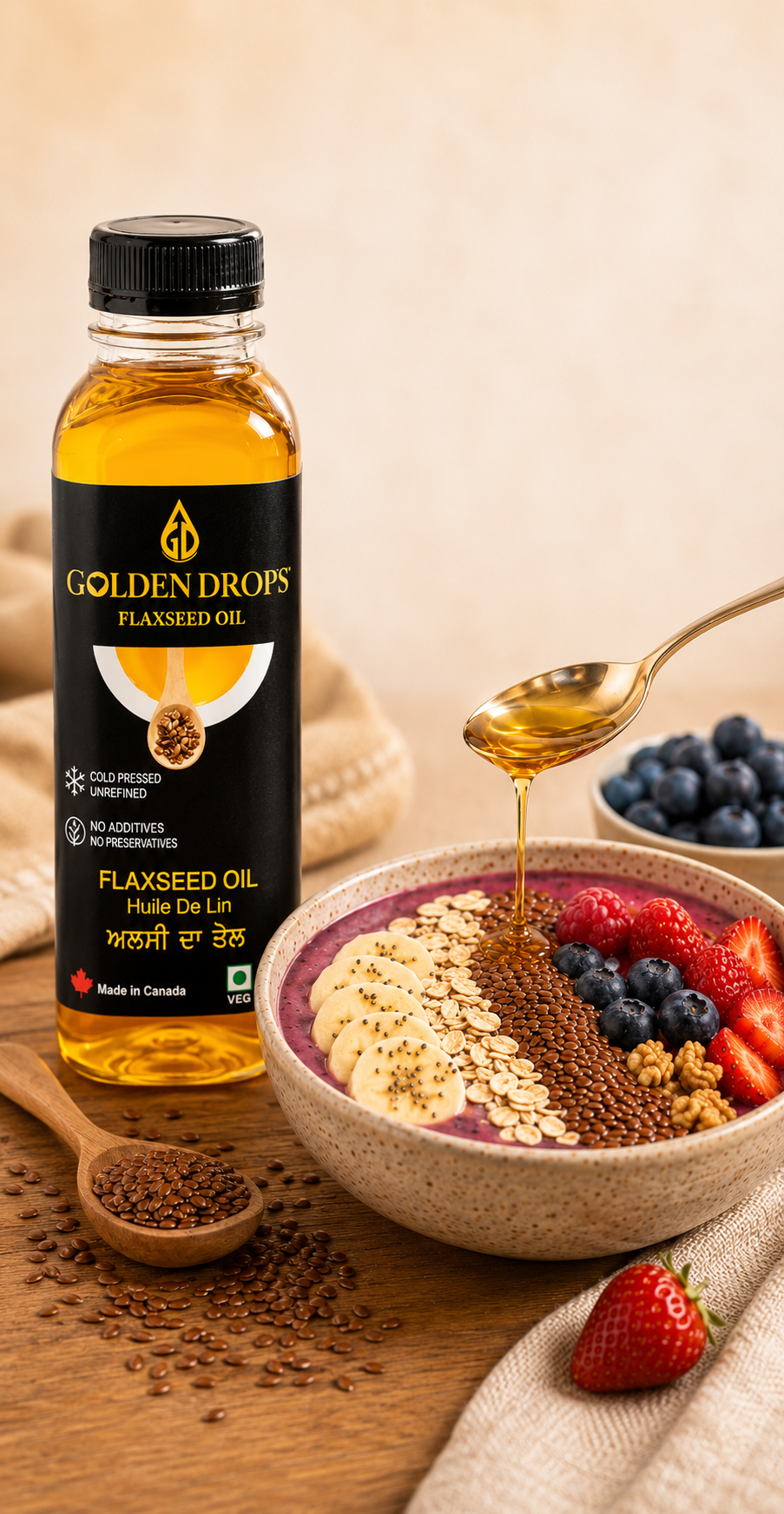 Canadian Flaxseed Smoothie Bowl